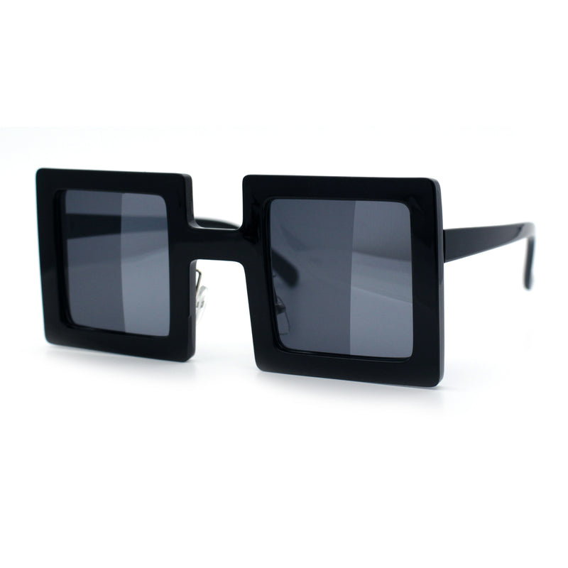 Super Fun Comic Unique Half Mirror Square Rectangle Plastic Sunglasses