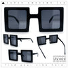 Super Fun Comic Unique Half Mirror Square Rectangle Plastic Sunglasses