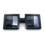 Super Fun Comic Unique Half Mirror Square Rectangle Plastic Sunglasses