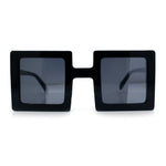 Super Fun Comic Unique Half Mirror Square Rectangle Plastic Sunglasses