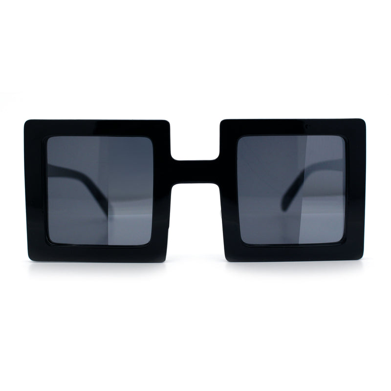 Super Fun Comic Unique Half Mirror Square Rectangle Plastic Sunglasses