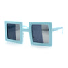 Super Fun Comic Unique Half Mirror Square Rectangle Plastic Sunglasses