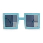 Super Fun Comic Unique Half Mirror Square Rectangle Plastic Sunglasses