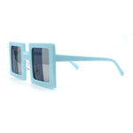 Super Fun Comic Unique Half Mirror Square Rectangle Plastic Sunglasses