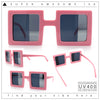 Super Fun Comic Unique Half Mirror Square Rectangle Plastic Sunglasses