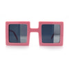 Super Fun Comic Unique Half Mirror Square Rectangle Plastic Sunglasses