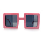 Super Fun Comic Unique Half Mirror Square Rectangle Plastic Sunglasses