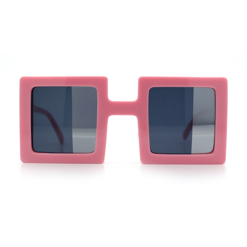 Super Fun Comic Unique Half Mirror Square Rectangle Plastic Sunglasses