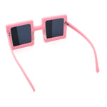 Super Fun Comic Unique Half Mirror Square Rectangle Plastic Sunglasses