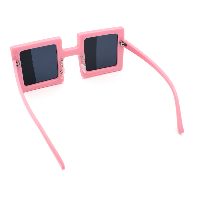 Super Fun Comic Unique Half Mirror Square Rectangle Plastic Sunglasses