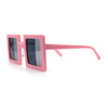 Super Fun Comic Unique Half Mirror Square Rectangle Plastic Sunglasses
