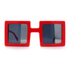 Super Fun Comic Unique Half Mirror Square Rectangle Plastic Sunglasses