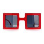 Super Fun Comic Unique Half Mirror Square Rectangle Plastic Sunglasses