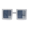 Super Fun Comic Unique Half Mirror Square Rectangle Plastic Sunglasses