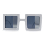 Super Fun Comic Unique Half Mirror Square Rectangle Plastic Sunglasses