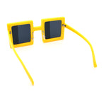 Super Fun Comic Unique Half Mirror Square Rectangle Plastic Sunglasses