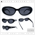 Womens Mod Classy Oval Thick Plastic Fashion Sunglasses