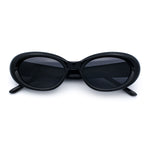 Womens Mod Classy Oval Thick Plastic Fashion Sunglasses