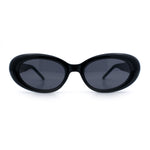 Womens Mod Classy Oval Thick Plastic Fashion Sunglasses