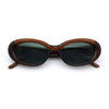 Womens Mod Classy Oval Thick Plastic Fashion Sunglasses