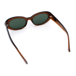 Womens Mod Classy Oval Thick Plastic Fashion Sunglasses
