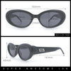 Womens Mod Classy Oval Thick Plastic Fashion Sunglasses