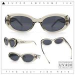 Womens Mod Classy Oval Thick Plastic Fashion Sunglasses
