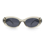 Womens Mod Classy Oval Thick Plastic Fashion Sunglasses