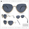 Womens Upside Down Half Rim Bling Pearl Metal Frame Cat Eye Sunglasses