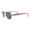 Gentlemanly Octagonal Narrow Rectangle Metal Rim Hipster Sunglasses