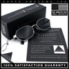 Gentlemanly Octagonal Narrow Rectangle Metal Rim Hipster Sunglasses