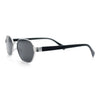 Gentlemanly Octagonal Narrow Rectangle Metal Rim Hipster Sunglasses