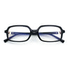 Womens Luxe Narrow Rectangle Plastic Blue Light Filter Computer Glasses