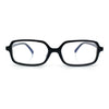 Womens Luxe Narrow Rectangle Plastic Blue Light Filter Computer Glasses