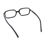 Womens Luxe Narrow Rectangle Plastic Blue Light Filter Computer Glasses