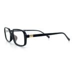 Womens Luxe Narrow Rectangle Plastic Blue Light Filter Computer Glasses