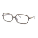 Womens Luxe Narrow Rectangle Plastic Blue Light Filter Computer Glasses