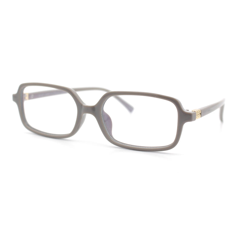 Womens Luxe Narrow Rectangle Plastic Blue Light Filter Computer Glasses