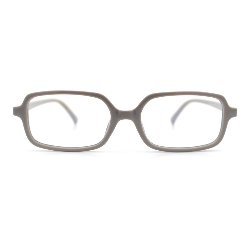 Womens Luxe Narrow Rectangle Plastic Blue Light Filter Computer Glasses