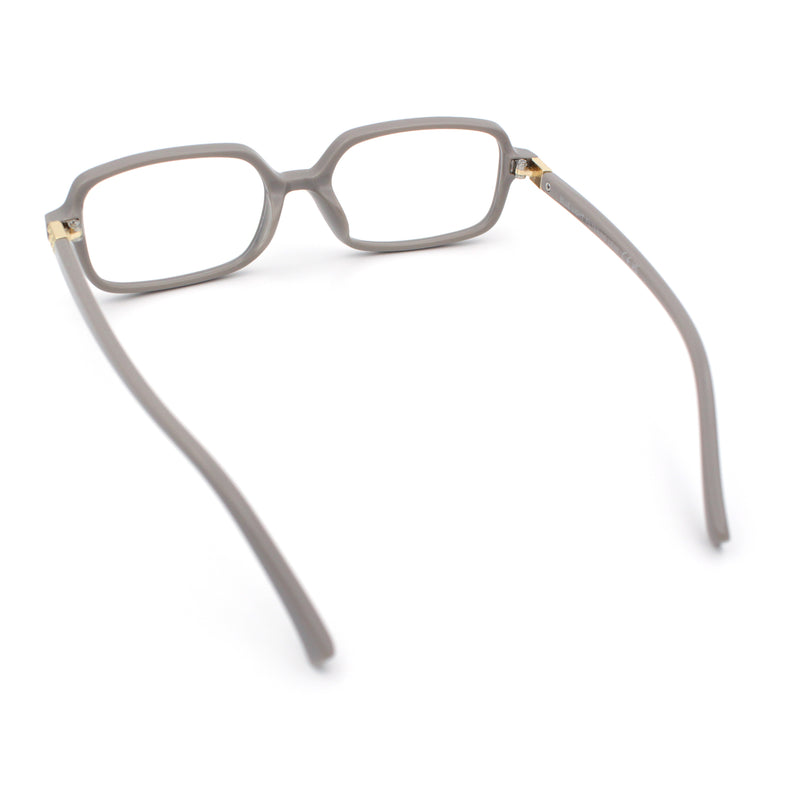 Womens Luxe Narrow Rectangle Plastic Blue Light Filter Computer Glasses