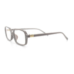 Womens Luxe Narrow Rectangle Plastic Blue Light Filter Computer Glasses
