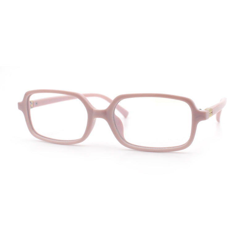 Womens Luxe Narrow Rectangle Plastic Blue Light Filter Computer Glasses