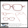 Womens Luxe Narrow Rectangle Plastic Blue Light Filter Computer Glasses