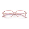 Womens Luxe Narrow Rectangle Plastic Blue Light Filter Computer Glasses