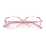 Womens Luxe Narrow Rectangle Plastic Blue Light Filter Computer Glasses