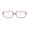 Womens Luxe Narrow Rectangle Plastic Blue Light Filter Computer Glasses
