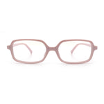 Womens Luxe Narrow Rectangle Plastic Blue Light Filter Computer Glasses