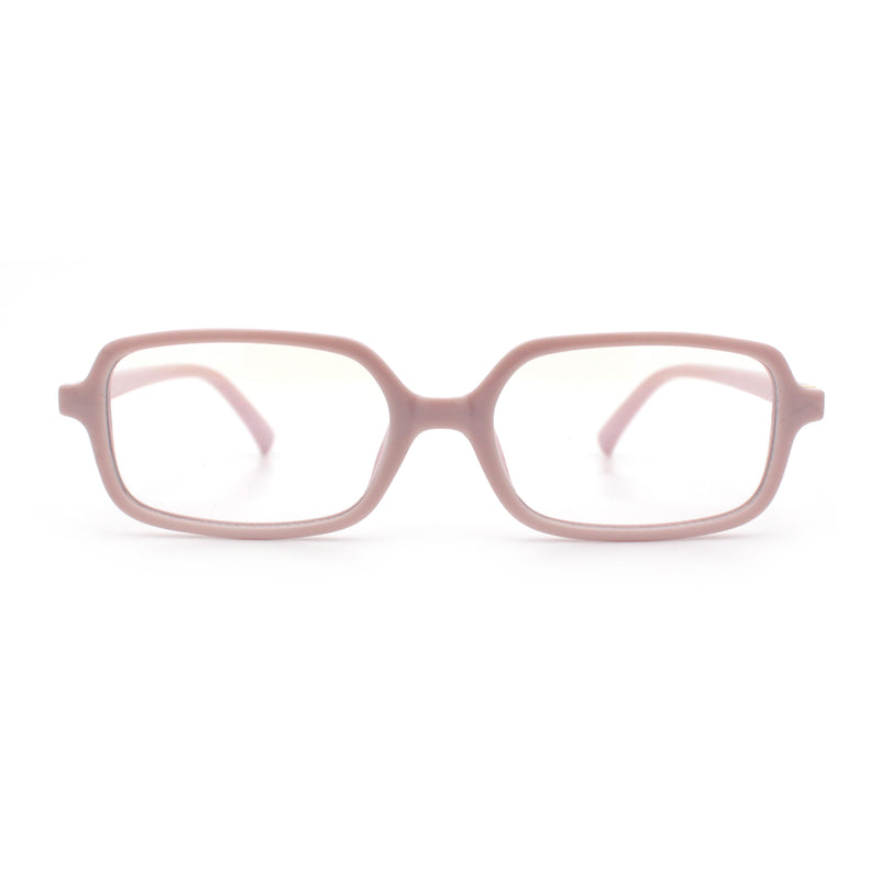 Womens Luxe Narrow Rectangle Plastic Blue Light Filter Computer Glasses