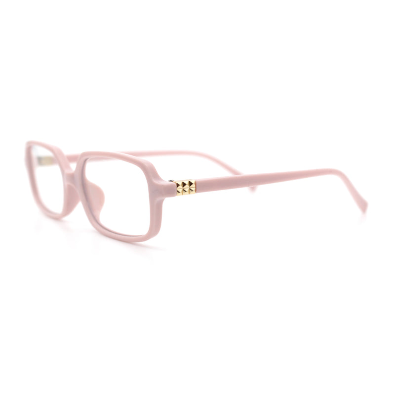 Womens Luxe Narrow Rectangle Plastic Blue Light Filter Computer Glasses