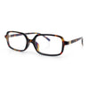 Womens Luxe Narrow Rectangle Plastic Blue Light Filter Computer Glasses